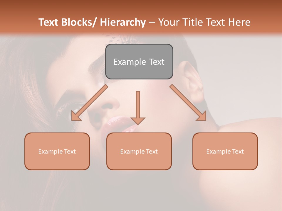 Face Closeup Pretty PowerPoint Template