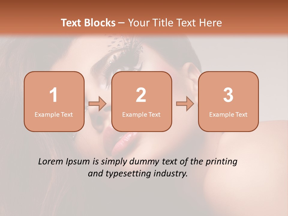 Face Closeup Pretty PowerPoint Template