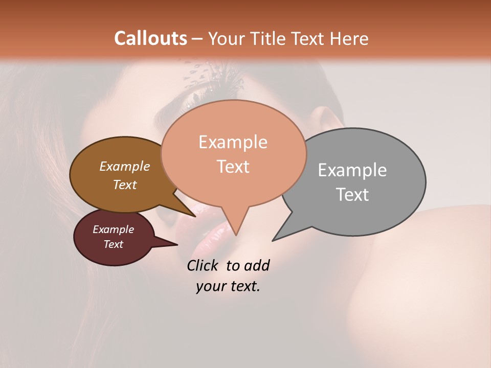 Face Closeup Pretty PowerPoint Template