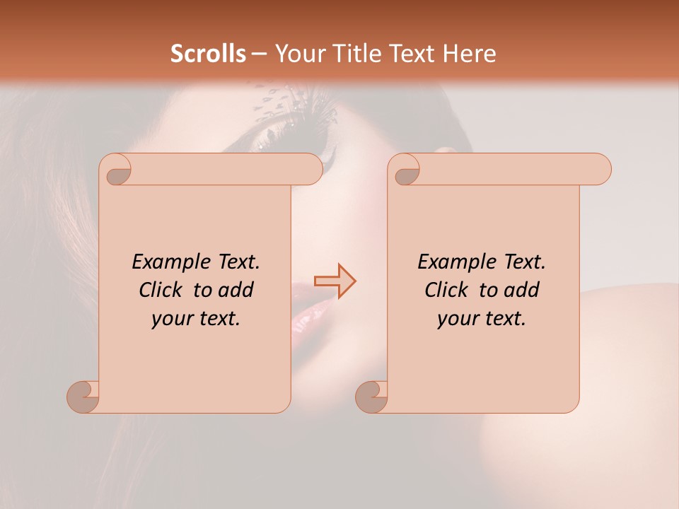 Face Closeup Pretty PowerPoint Template