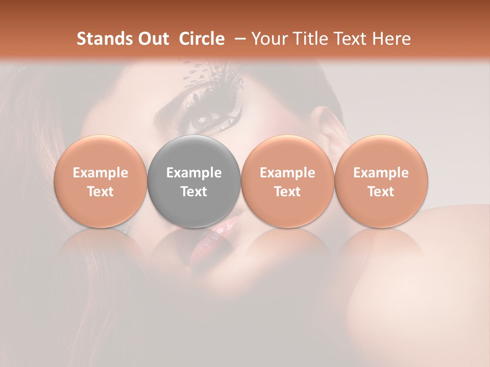 Face Closeup Pretty PowerPoint Template