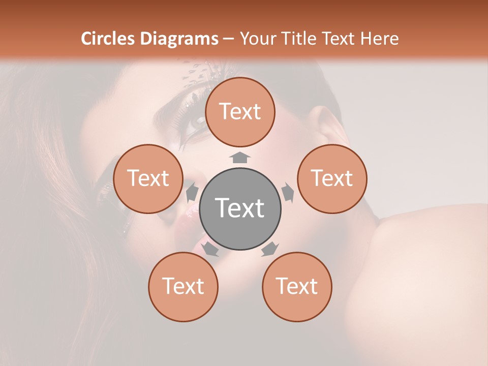 Face Closeup Pretty PowerPoint Template