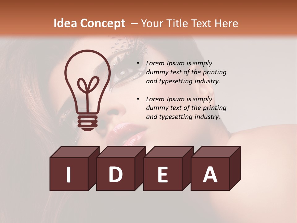 Face Closeup Pretty PowerPoint Template