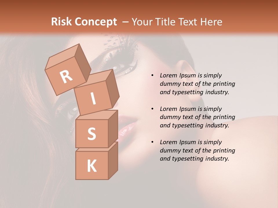 Face Closeup Pretty PowerPoint Template