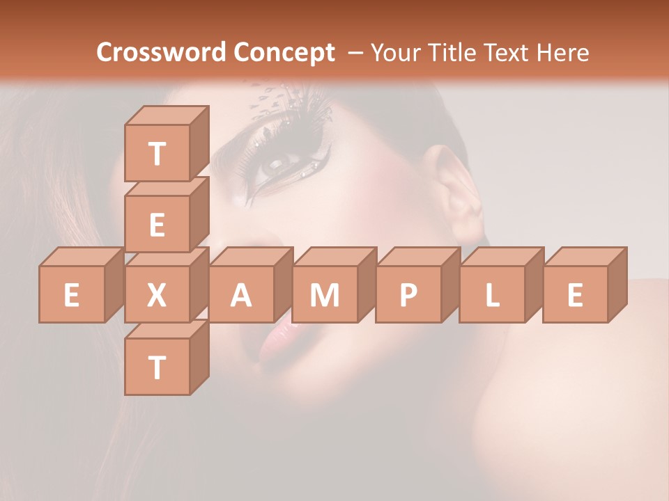 Face Closeup Pretty PowerPoint Template