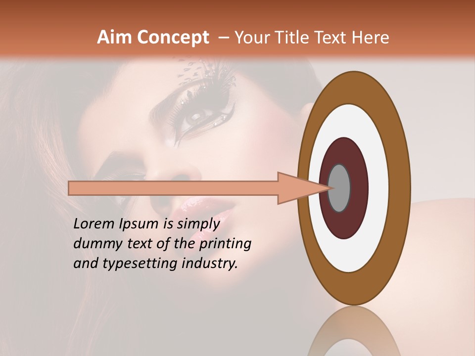 Face Closeup Pretty PowerPoint Template