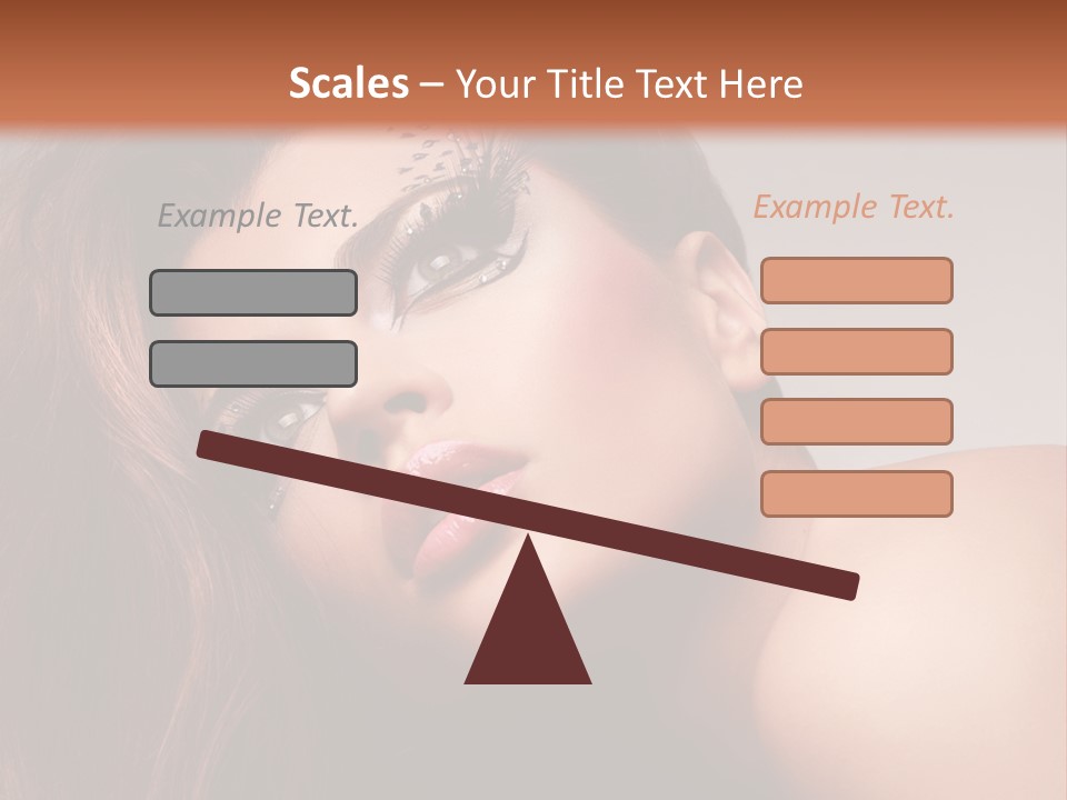 Face Closeup Pretty PowerPoint Template