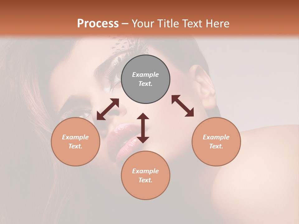 Face Closeup Pretty PowerPoint Template