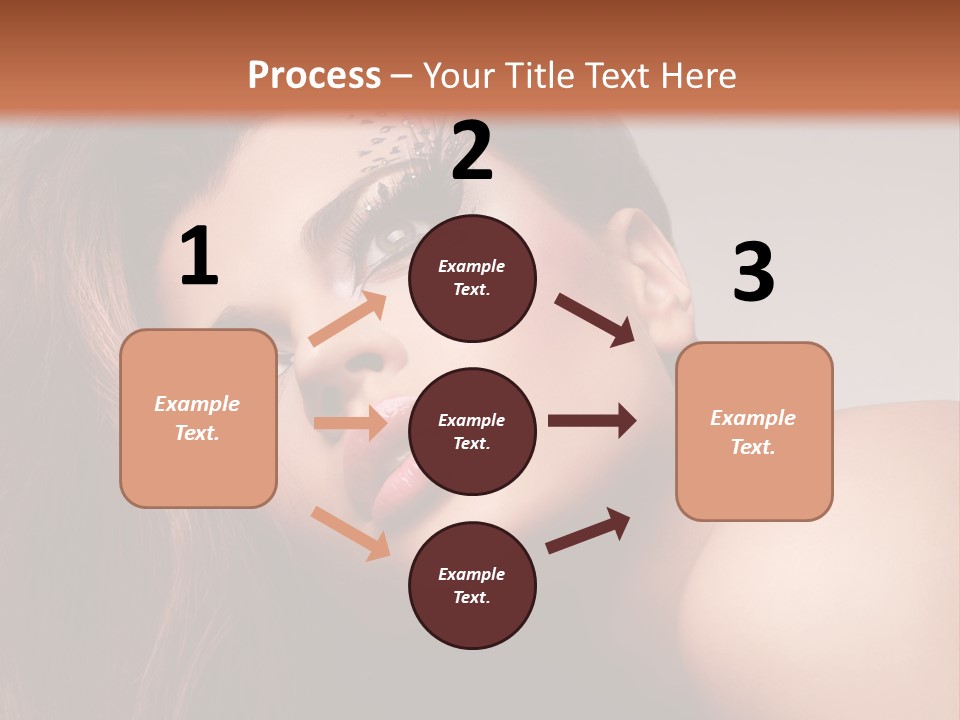 Face Closeup Pretty PowerPoint Template