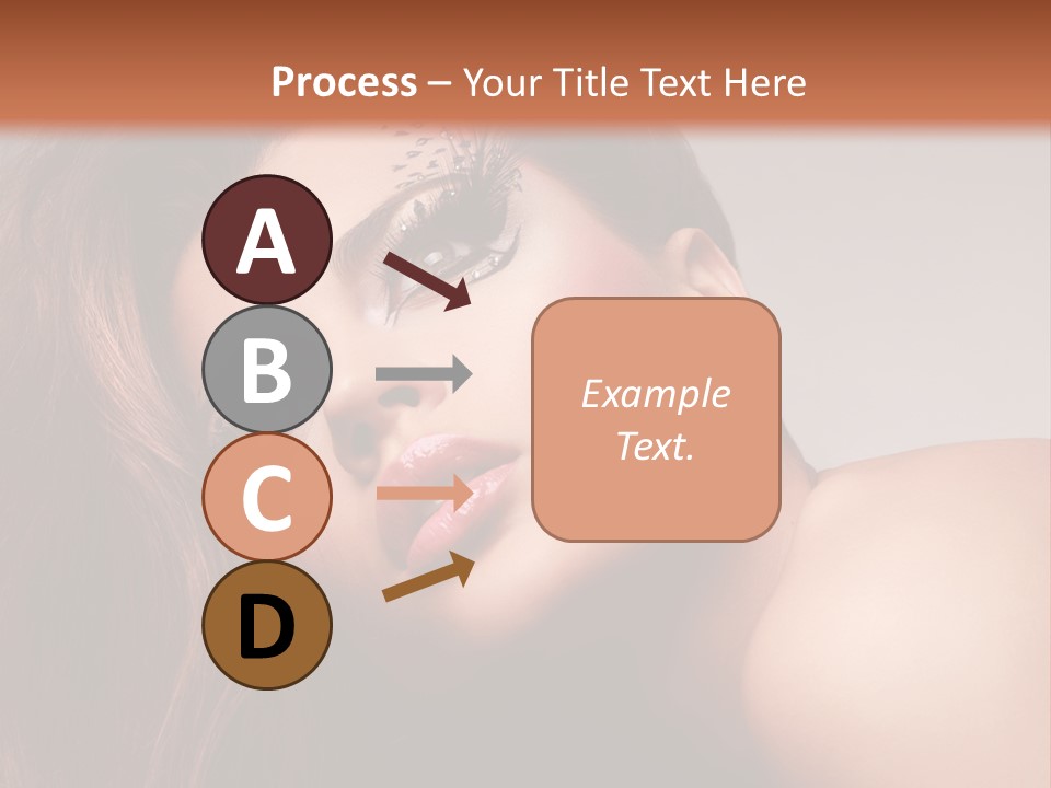 Face Closeup Pretty PowerPoint Template