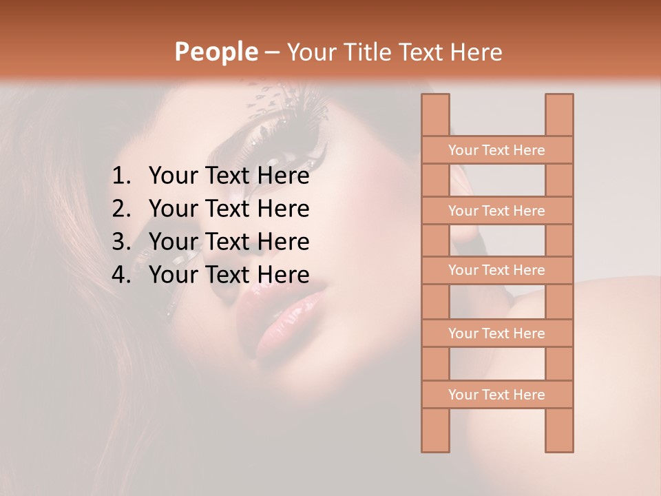 Face Closeup Pretty PowerPoint Template