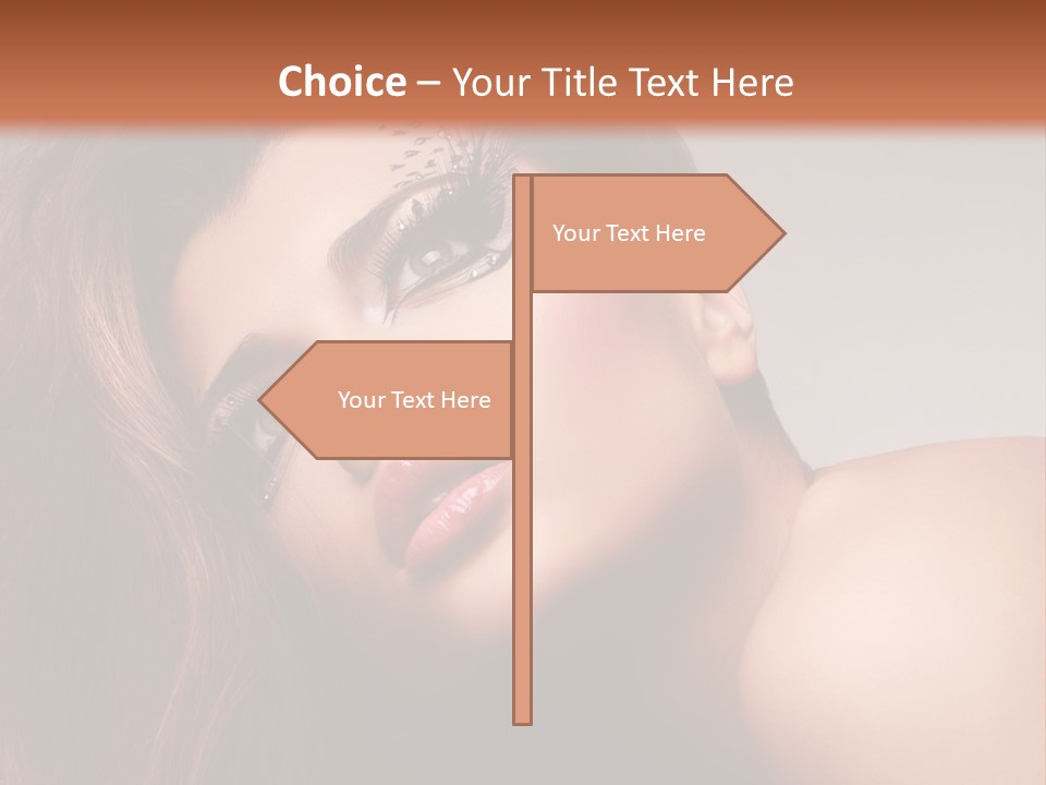 Face Closeup Pretty PowerPoint Template