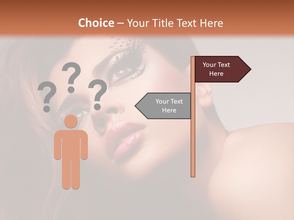 Face Closeup Pretty PowerPoint Template