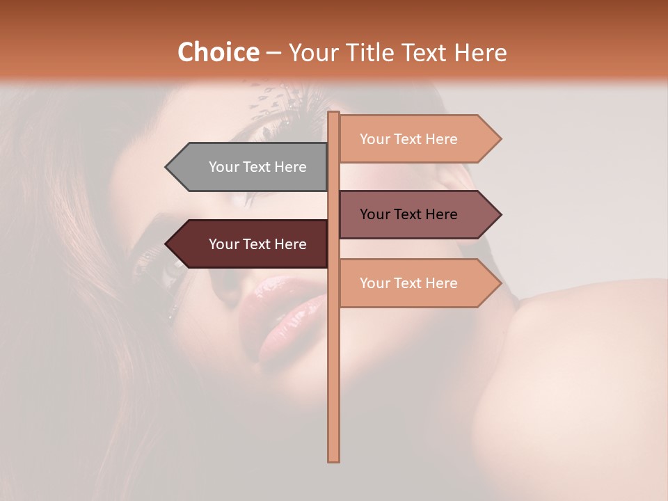 Face Closeup Pretty PowerPoint Template