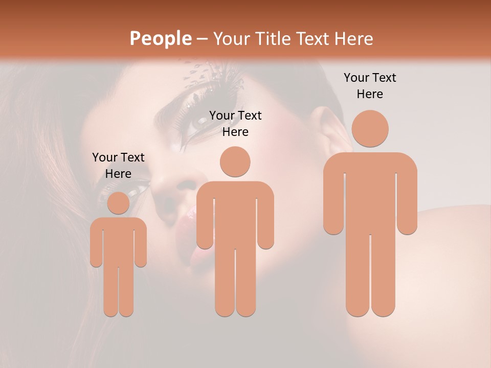 Face Closeup Pretty PowerPoint Template