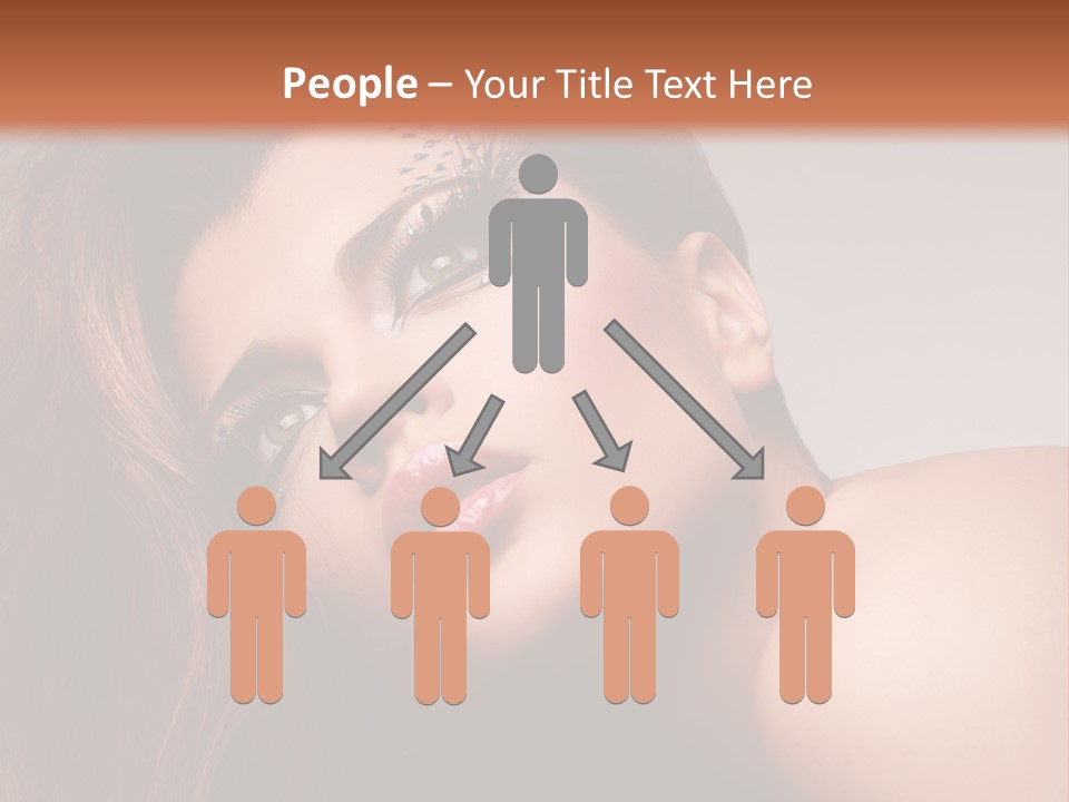 Face Closeup Pretty PowerPoint Template