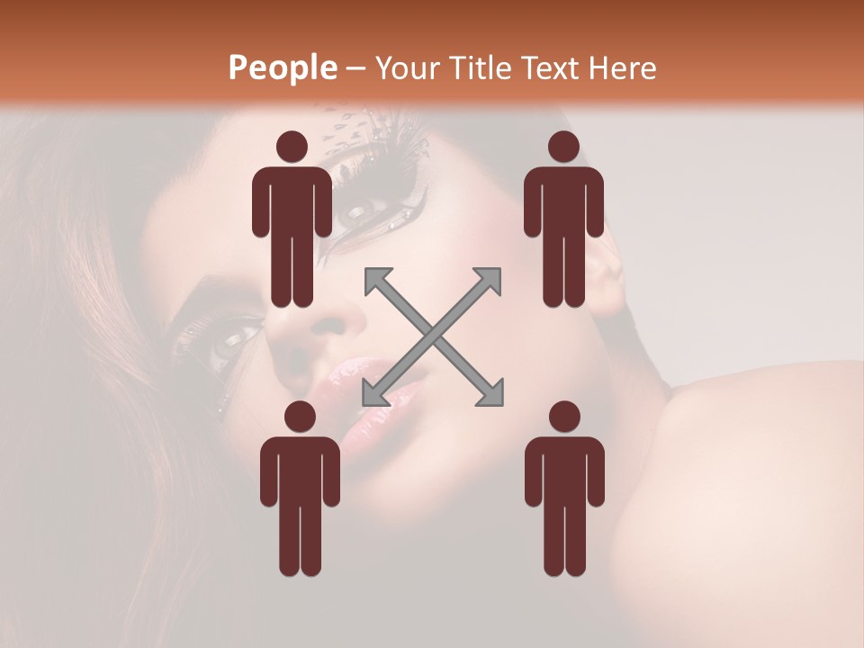 Face Closeup Pretty PowerPoint Template