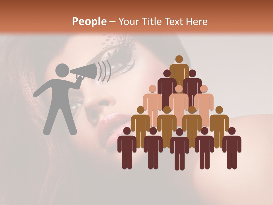 Face Closeup Pretty PowerPoint Template