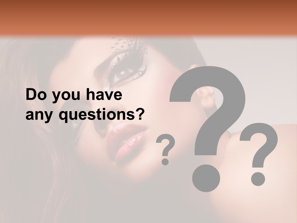 Face Closeup Pretty PowerPoint Template