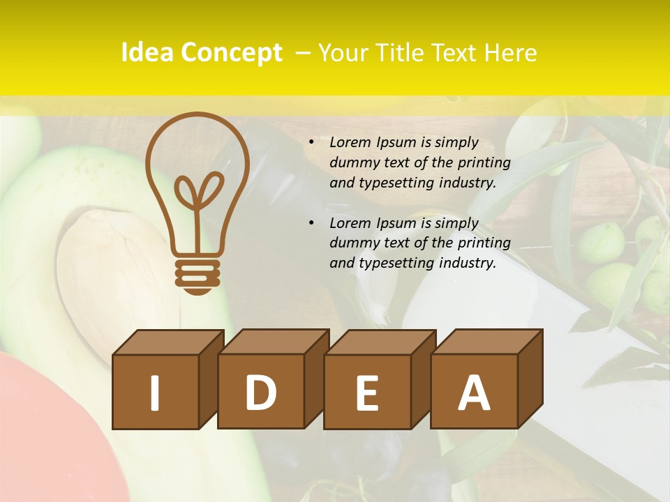 Eating Fennel Vegetable PowerPoint Template