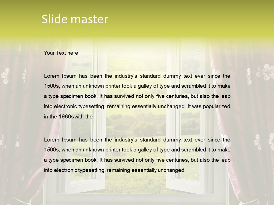 Air Beams Drapes PowerPoint Template