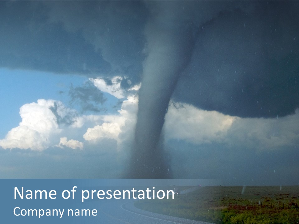 Nature Thunderstorm Storm Chasing PowerPoint Template