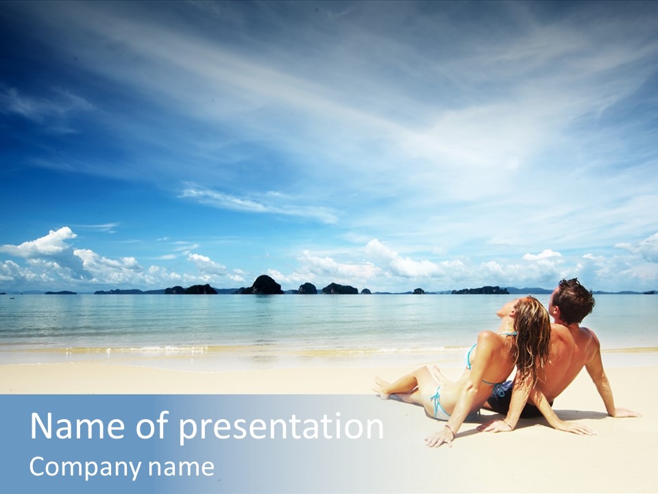 Sunlight Happiness Beach PowerPoint Template