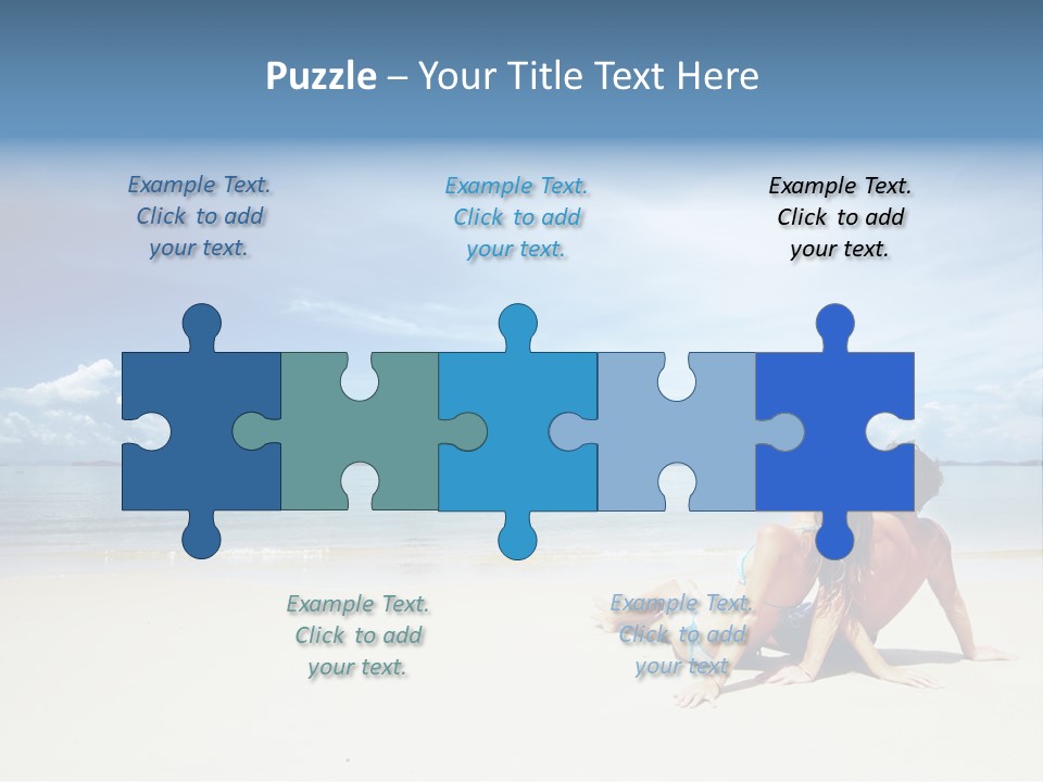 Sunlight Happiness Beach PowerPoint Template