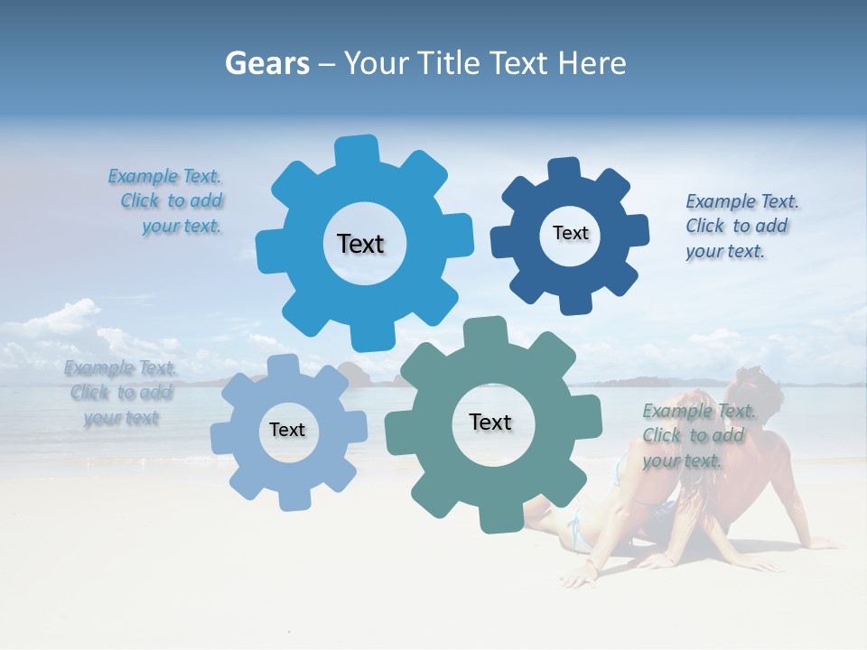Sunlight Happiness Beach PowerPoint Template