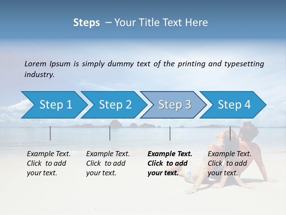 Sunlight Happiness Beach PowerPoint Template