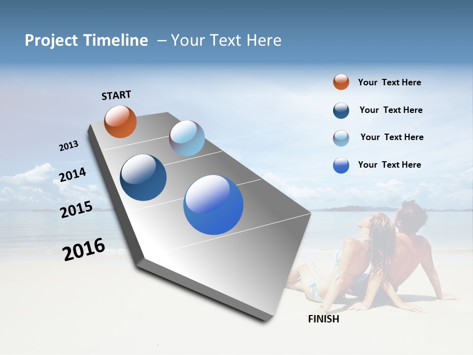 Sunlight Happiness Beach PowerPoint Template