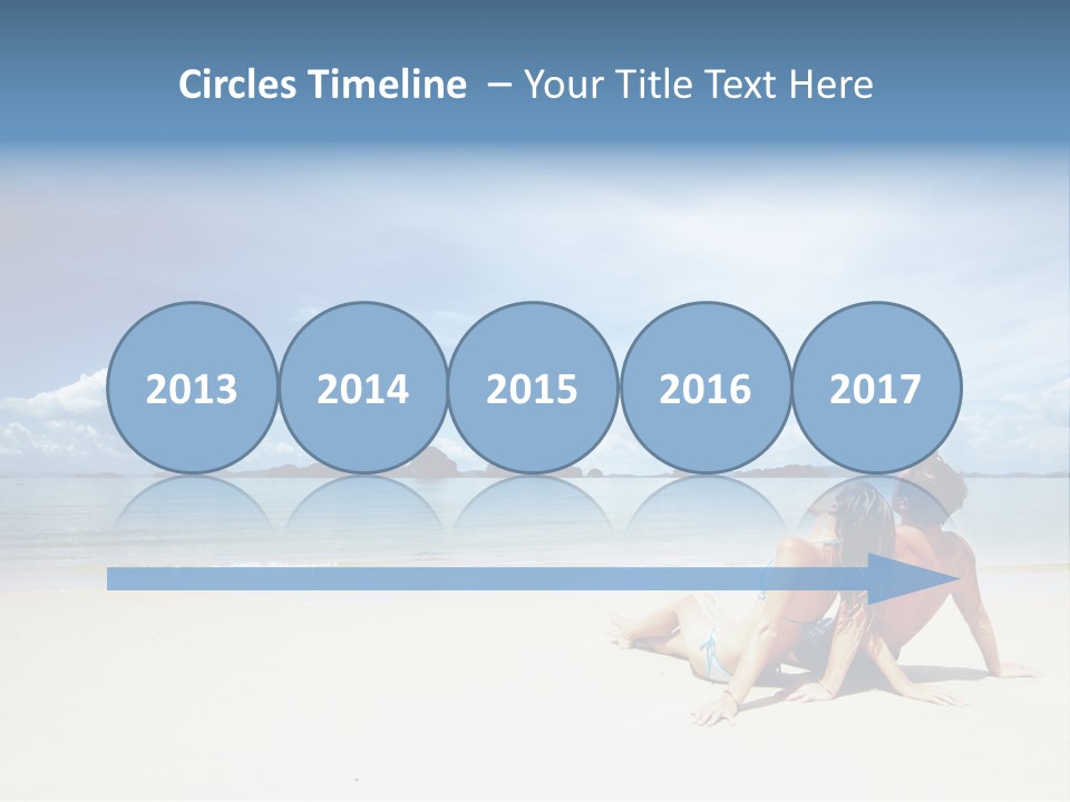 Sunlight Happiness Beach PowerPoint Template