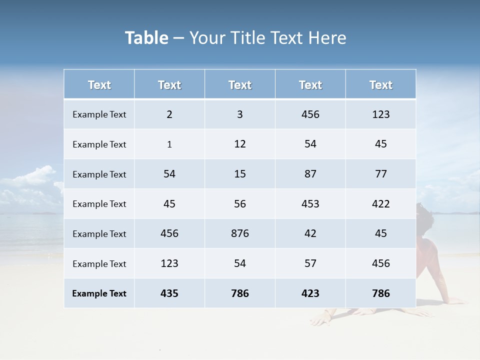 Sunlight Happiness Beach PowerPoint Template