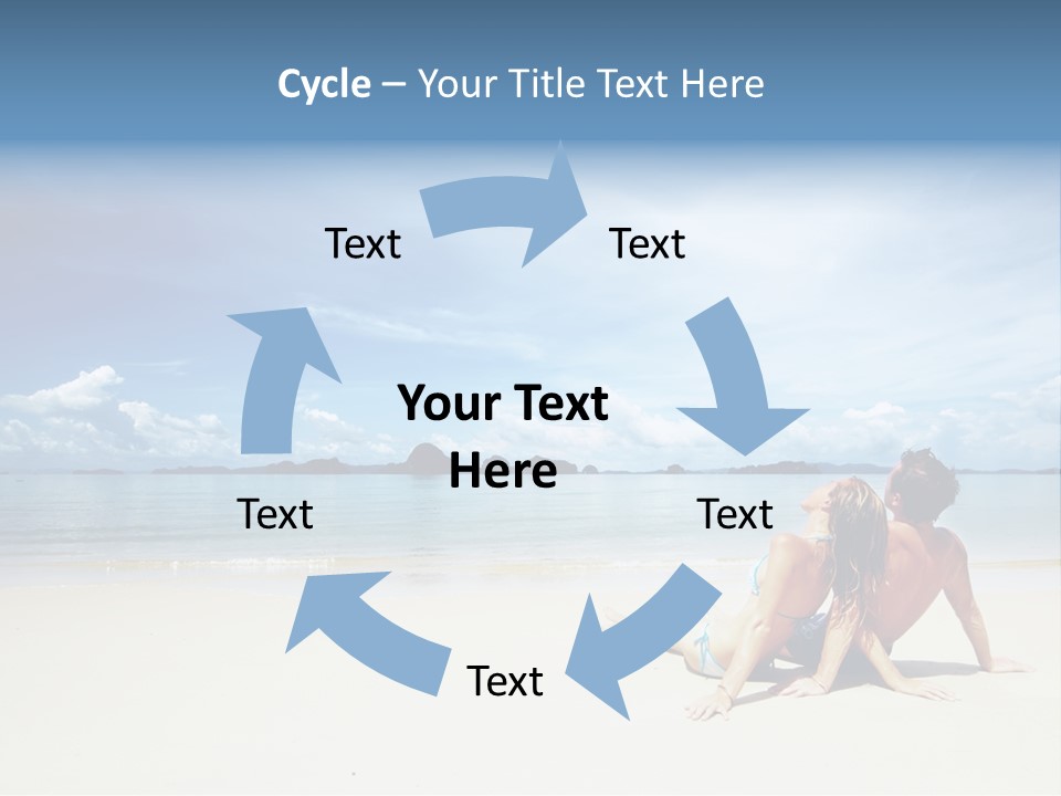 Sunlight Happiness Beach PowerPoint Template