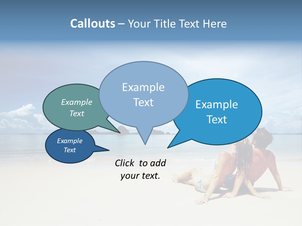Sunlight Happiness Beach PowerPoint Template