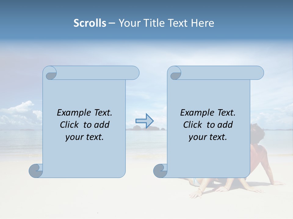Sunlight Happiness Beach PowerPoint Template