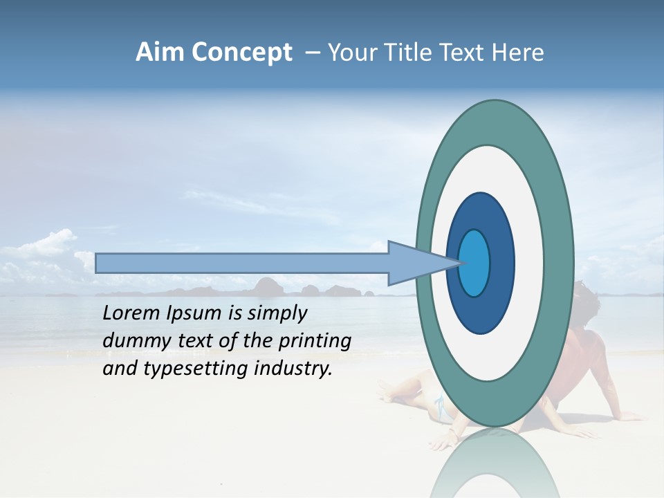 Sunlight Happiness Beach PowerPoint Template