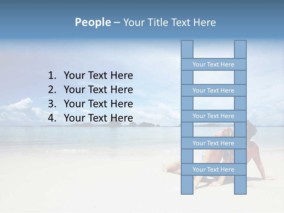 Sunlight Happiness Beach PowerPoint Template