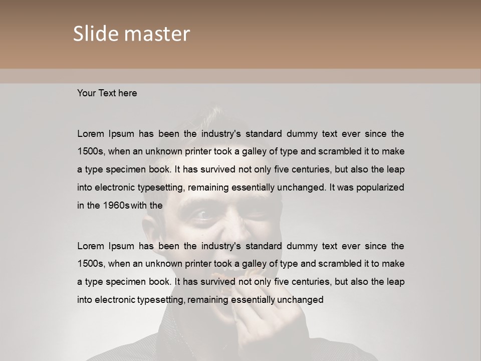 Gluttony Greed Holding PowerPoint Template