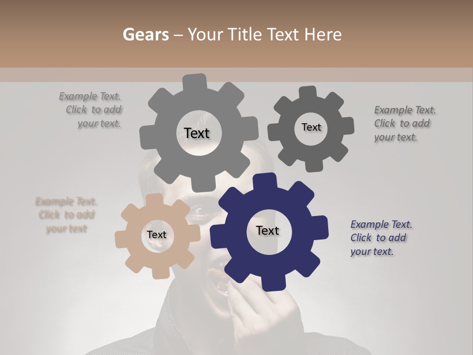 Gluttony Greed Holding PowerPoint Template