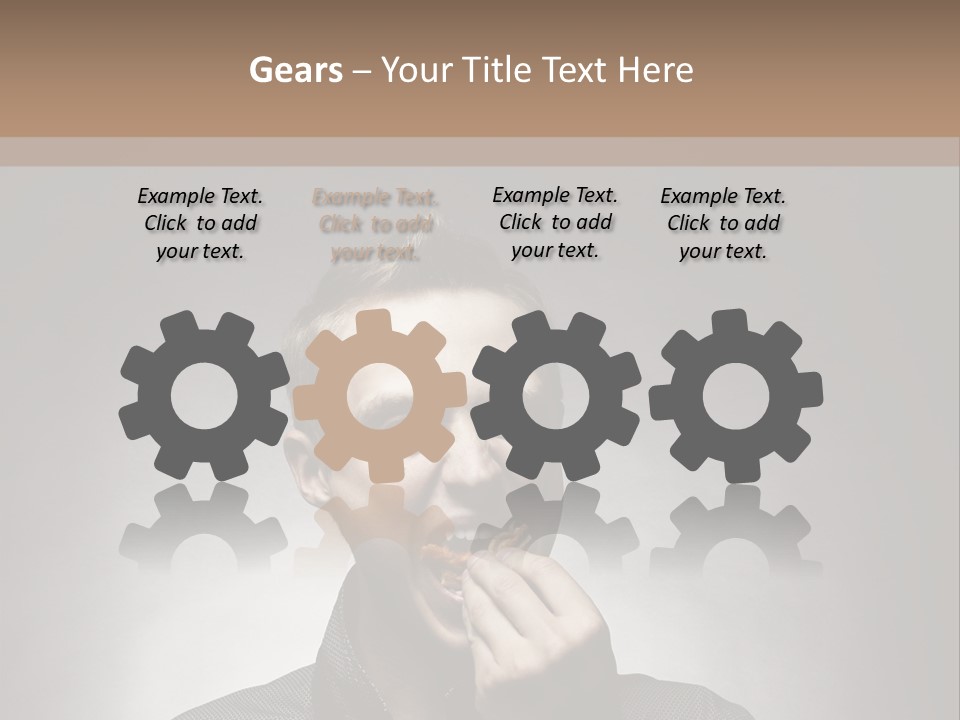 Gluttony Greed Holding PowerPoint Template