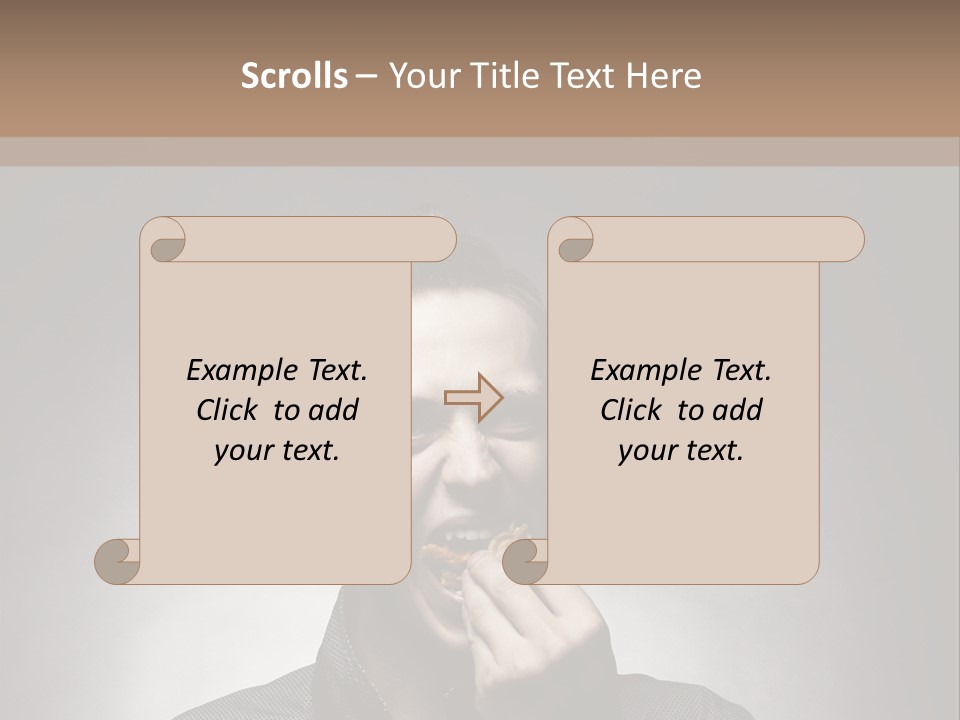 Gluttony Greed Holding PowerPoint Template