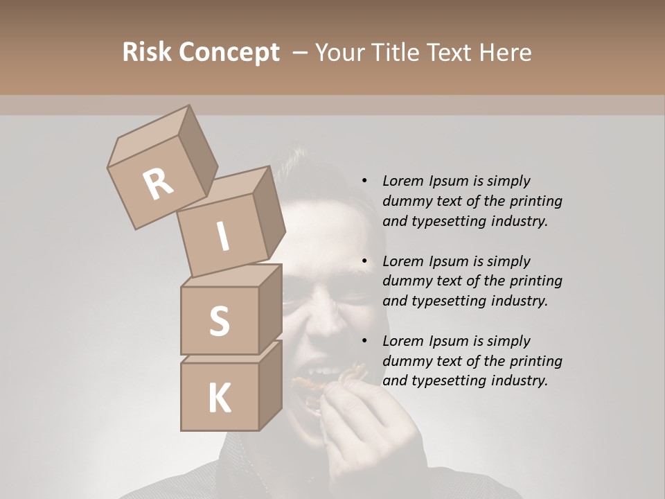 Gluttony Greed Holding PowerPoint Template