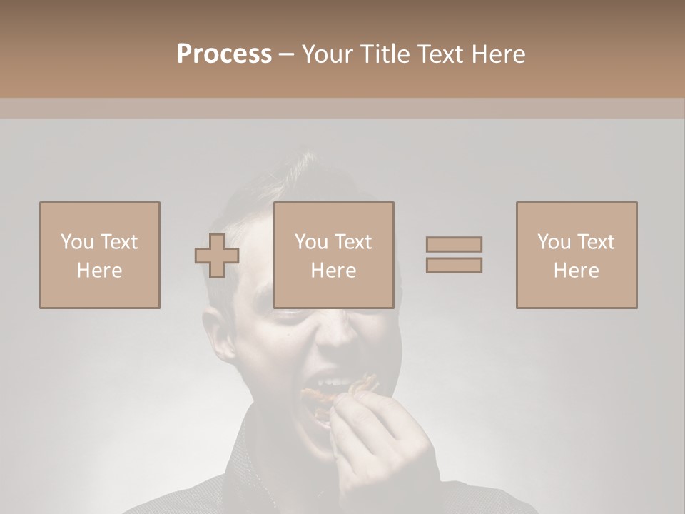 Gluttony Greed Holding PowerPoint Template