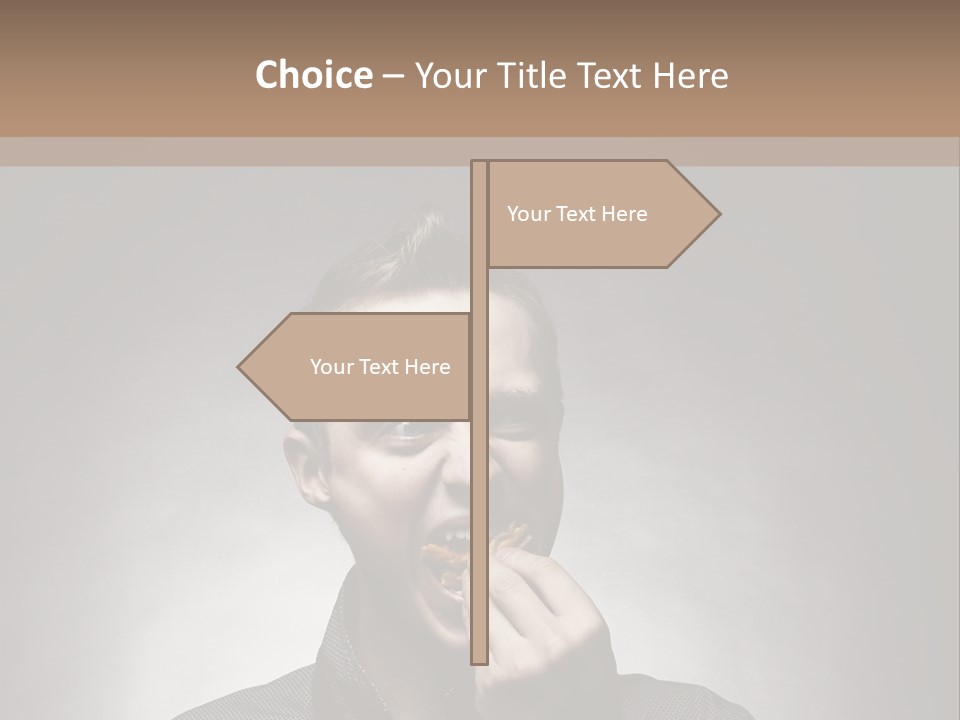 Gluttony Greed Holding PowerPoint Template