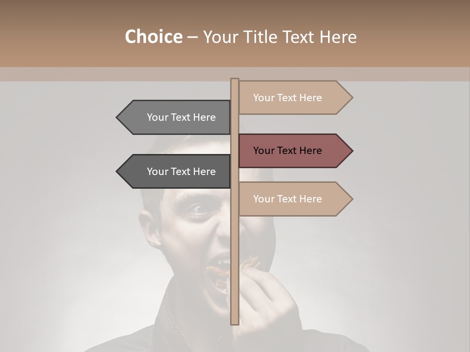 Gluttony Greed Holding PowerPoint Template