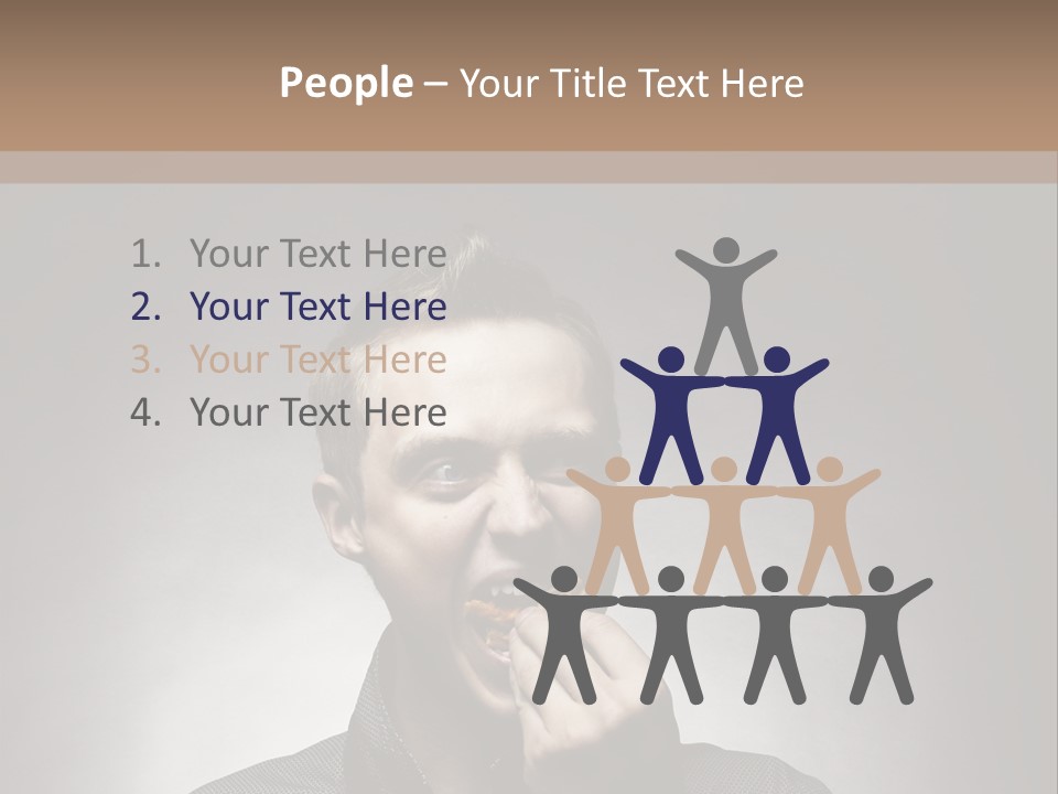 Gluttony Greed Holding PowerPoint Template