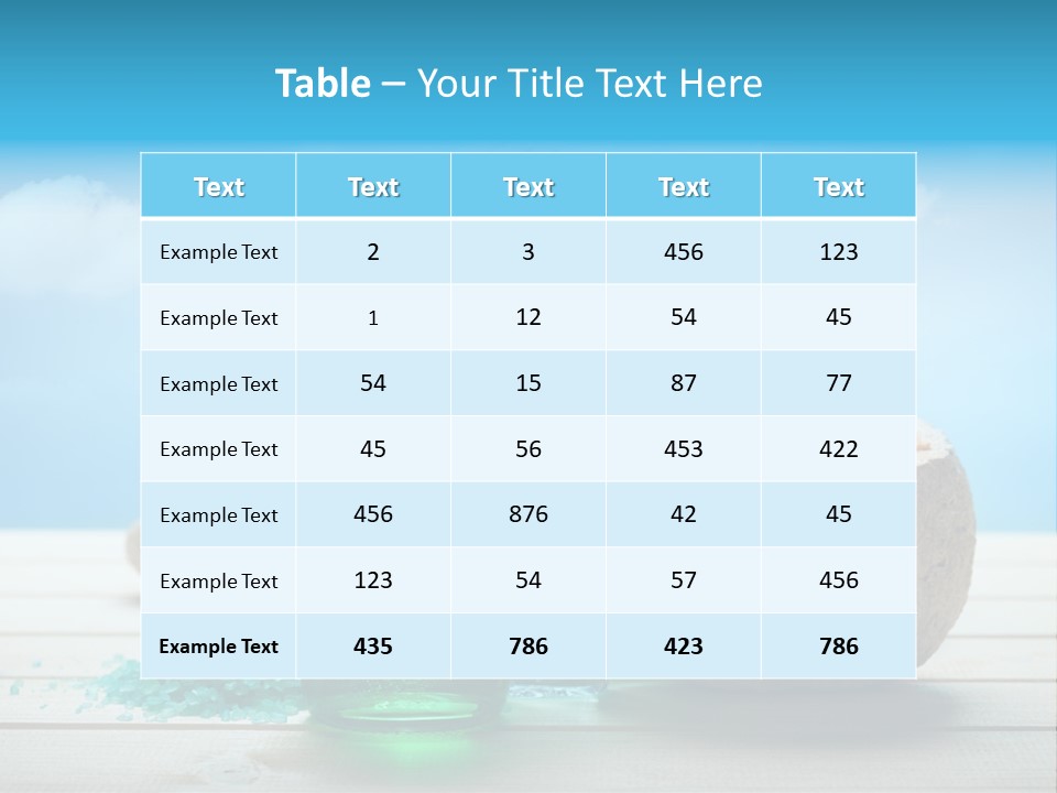 Minerals Summer Sun PowerPoint Template