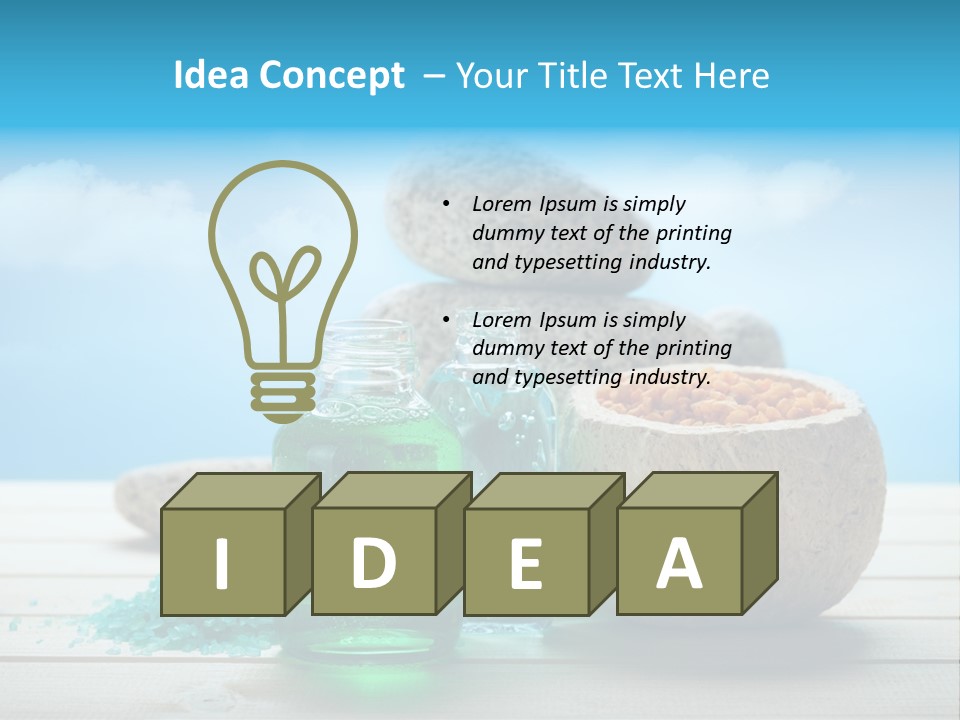 Minerals Summer Sun PowerPoint Template