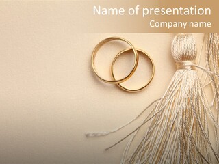 Elegant Celebrate Wedding Ring PowerPoint Template